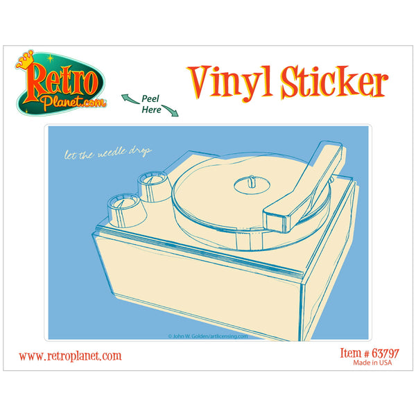 Lunastrella Record Player Music Vinyl Sticker