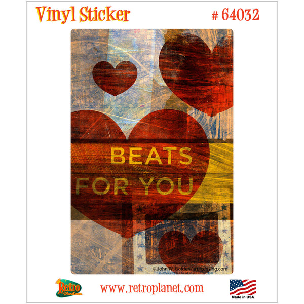 My Heart Beats For You Vinyl Sticker