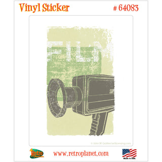 Super 8 Movie Camera Film Vinyl Sticker