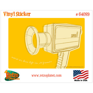 Lunastrella Super 8 Video Camera Vinyl Sticker