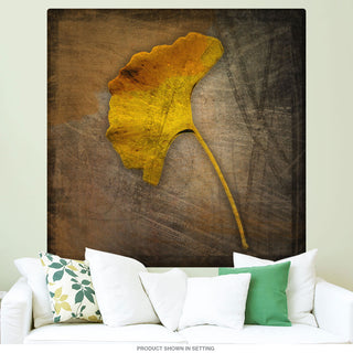 Gingko Tree Leaf Orange Wall Decal