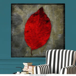 Red Dogwood Tree Leaf Wall Decal