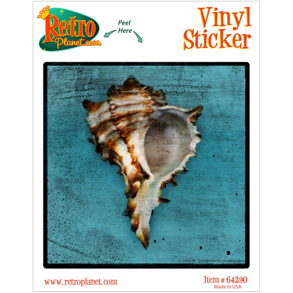 Horned Whelk Tropical Shell Vinyl Sticker