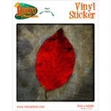 Red Dogwood Tree Leaf Vinyl Sticker