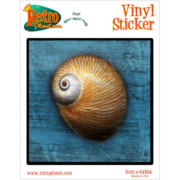 Shark Eye Snail Shell Blue Vinyl Sticker