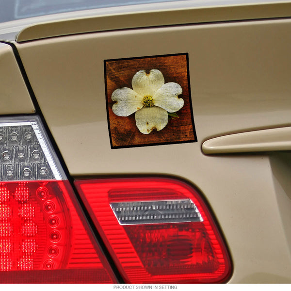 White Dogwood Tree Flower Vinyl Sticker