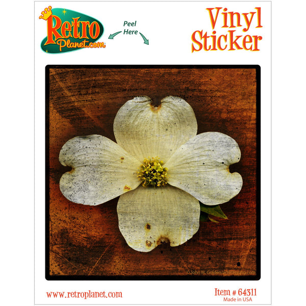 White Dogwood Tree Flower Vinyl Sticker