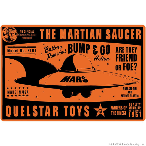Martian Saucer Toy Lunastrella Wall Decal