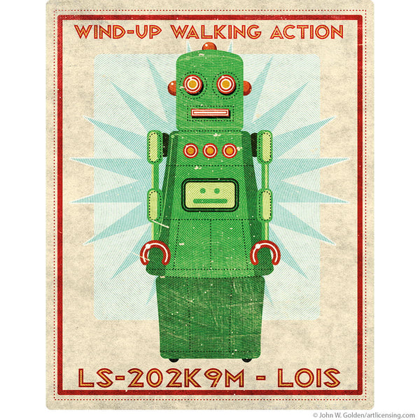 Robot Lois Wind Up Toy Lunastrella Wall Decal