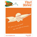 Flying Saucer Lunastrella Square Vinyl Sticker