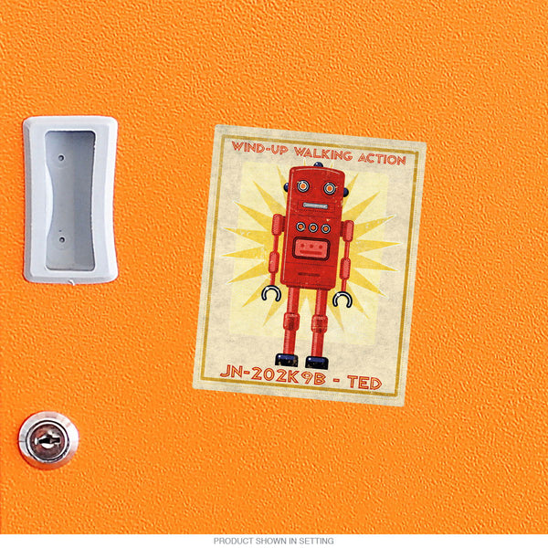 Robot Ted Wind Up Toy Lunastrella Vinyl Sticker