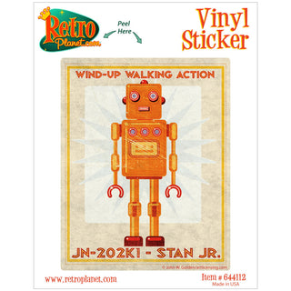 Robot Stan Jr Wind Up Toy Lunastrella Vinyl Sticker