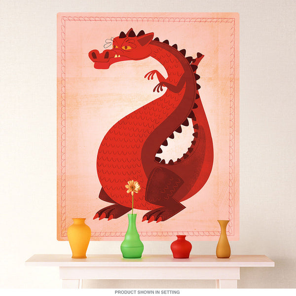 Dragon Long Bellied Russian Red Wall Decal