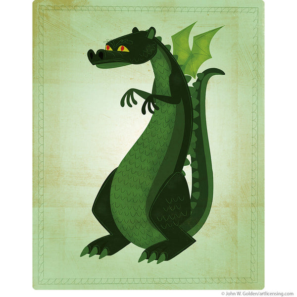 Dragon Short Snouted Greenback Wall Decal