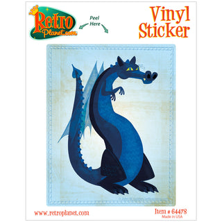 Dragon Smooth Backed Irish Blue Vinyl Sticker