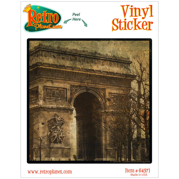 Arc de Triomphe Paris Rovinato Vinyl Sticker