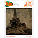 Eiffel Tower Above Paris Rovinato Vinyl Sticker
