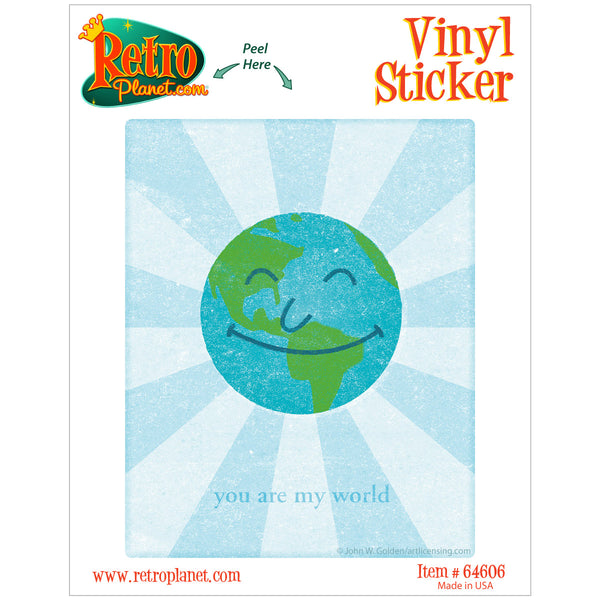 My World Happy Face Vinyl Sticker