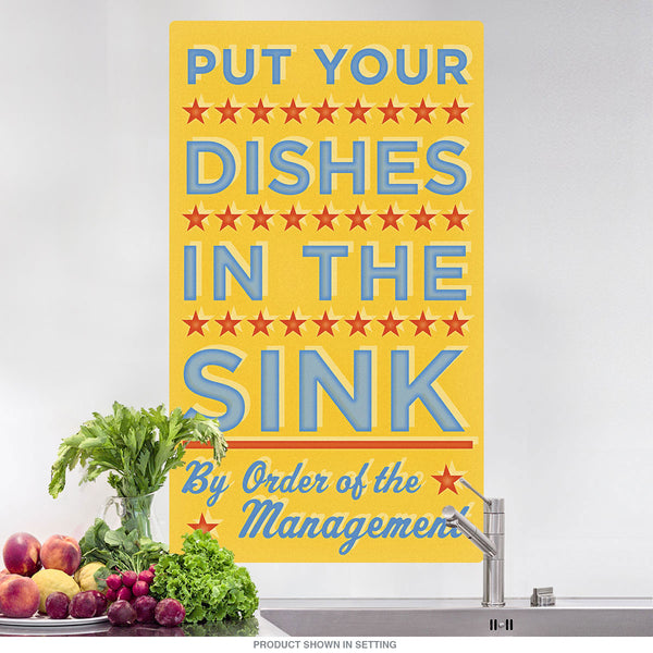 Dishes In The Sink Management Wall Decal