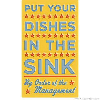 Dishes In The Sink Management Wall Decal