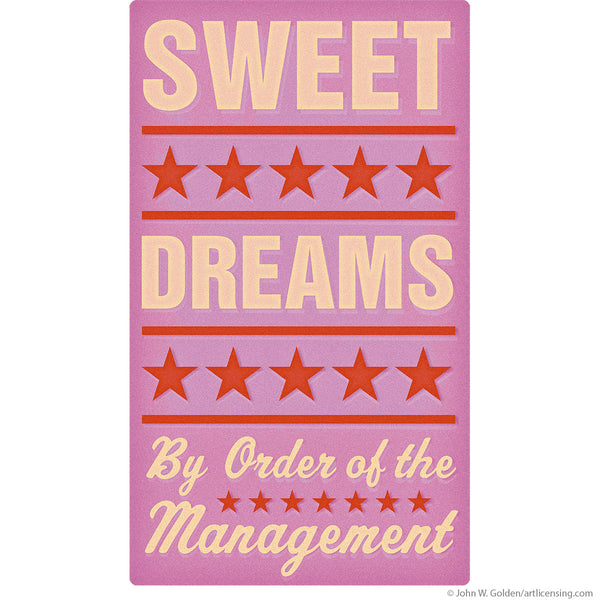 Sweet Dreams Pink Management Wall Decal