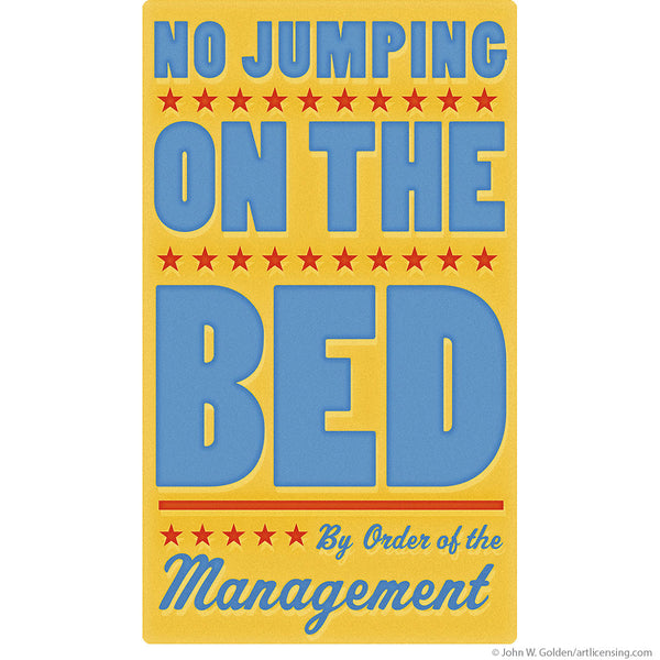 No Jumping on the Bed Management Wall Decal