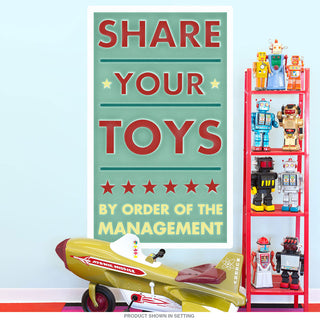 Share Your Toys Management Wall Decal