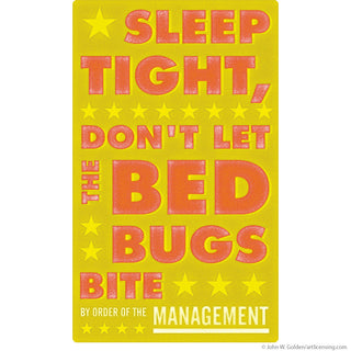 Sleep Tight Bed Bugs Bite Gold Mgmt Wall Decal