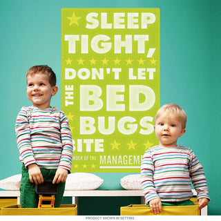 Sleep Tight Bed Bugs Bite Lime Mgmt Wall Decal