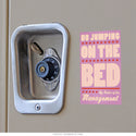 No Bed Jumping Pink Management Sticker
