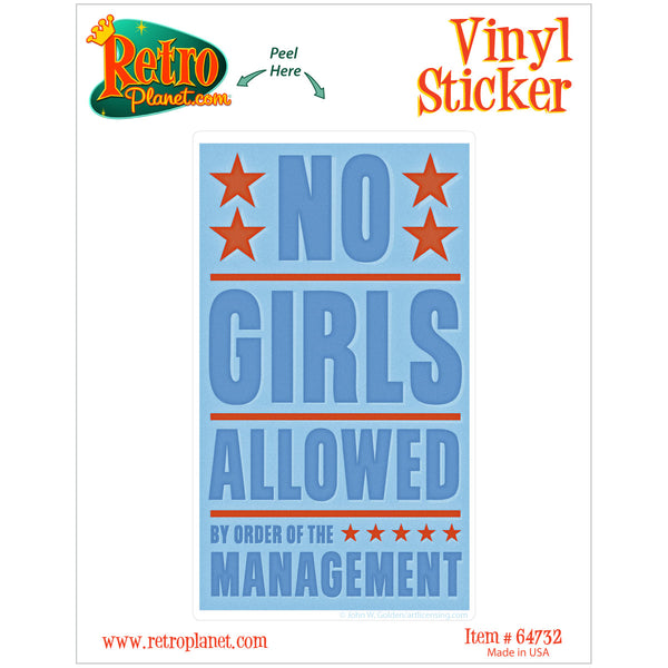 No Girls Allowed Management Vinyl Sticker