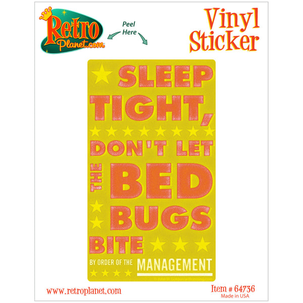 Sleep Tight Bed Bugs Bite Gold Mgmt Sticker