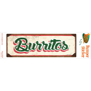 Burritos Mexican Food Vinyl Sticker Cream