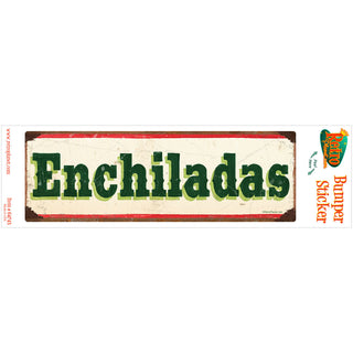 Enchiladas Mexican Food Vinyl Sticker Cream