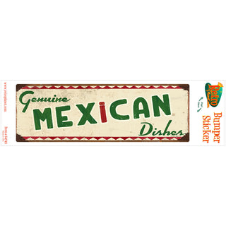 Genuine Mexican Food Vinyl Sticker Cream