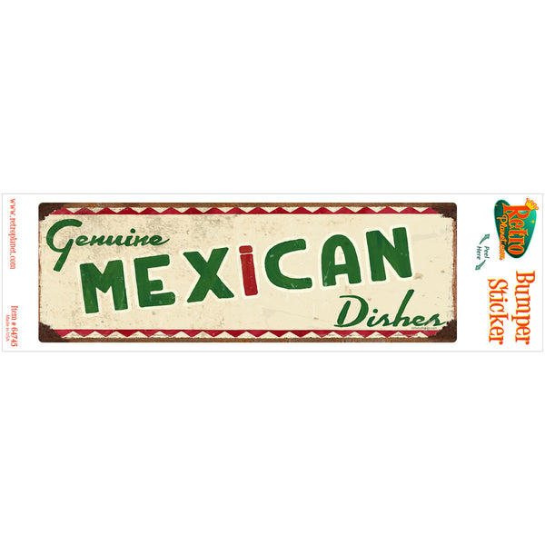 Genuine Mexican Food Vinyl Sticker Cream