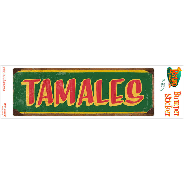 Tamales Mexican Food Vinyl Sticker Green