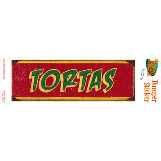 Tortas Mexican Food Vinyl Sticker Red