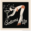 Bottoms Up Girl Cocktail Bar Wall Decal