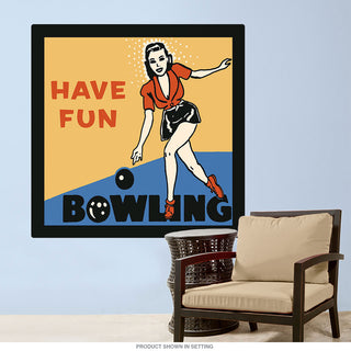 Bowling Have Fun Retro Sports Wall Decal