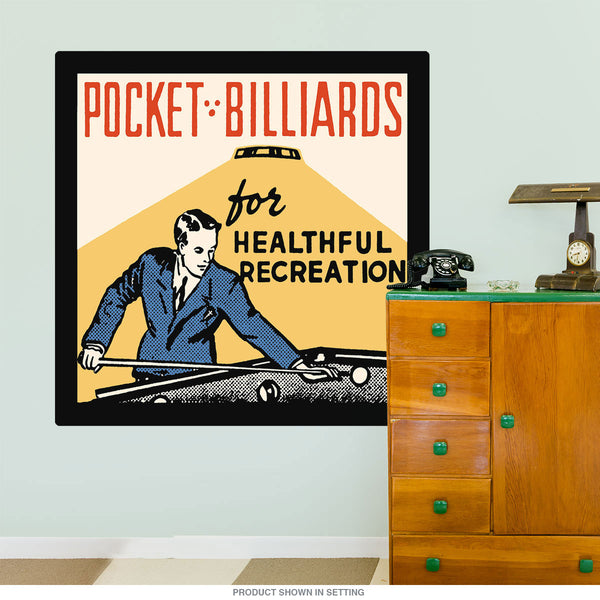 Pocket Billiards for Recreation Wall Decal