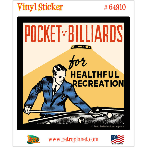 Pocket Billiards for Recreation Vinyl Sticker