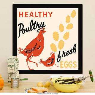 Healthy Poultry Fresh Eggs Farm Wall Decal