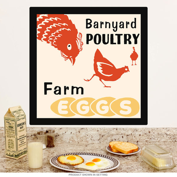 Barnyard Poultry Farm Eggs Hens Wall Decal