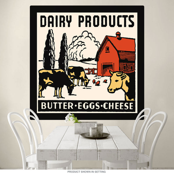 Dairy Products Butter Eggs Cheese Wall Decal