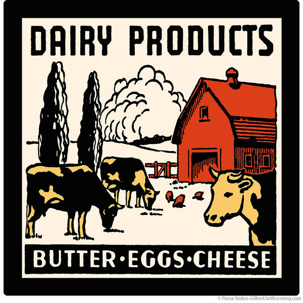 Dairy Products Butter Eggs Cheese Wall Decal