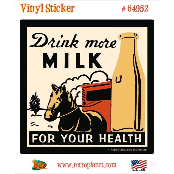 Drink More Milk For Health Farm Vinyl Sticker