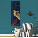 Whelk Shell French Postcard Tall Wall Decal
