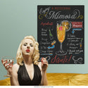 Mimosa Chalk Cocktail Recipe Wall Decal