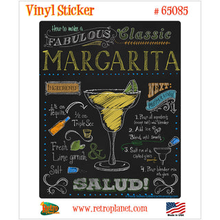 Margarita Chalk Cocktail Recipe Vinyl Sticker